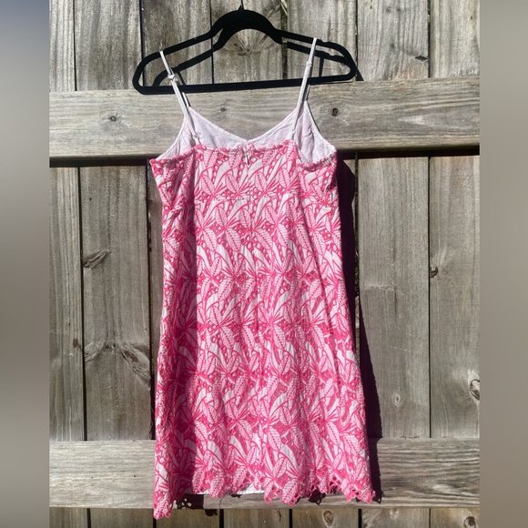 Crown & Ivy Embroidered Pink and White Floral Mini Dress Size 12 - Picture 8 of 10